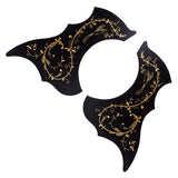 Maxbell Left Right Handed 40/41'' Folk Guitar Pickguard Scratch Plate Black+Gold