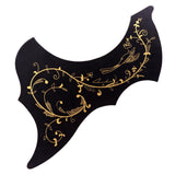 Maxbell Left Right Handed 40/41'' Folk Guitar Pickguard Scratch Plate Black+Gold