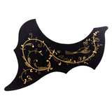 Maxbell Left Right Handed 40/41'' Folk Guitar Pickguard Scratch Plate Black+Gold