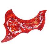 Maxbell Left Right Handed 40/41'' Folk Guitar Pickguard Scratch Plate Red