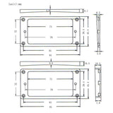 Maxbell Humbucker Pickups Frames Mounting Rings for LP Electric Guitar Black