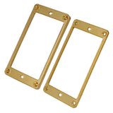 Maxbell Humbucker Pickups Frames Mounting Rings for LP Electric Guitar Gold