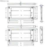 Maxbell 2 Pieces Alloy Electric Guitar Humbucker Pickup Mounting Ring Frame for LP