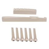 Maxbell Guitar Bridge Pins Saddle Nut for Left Handed Acoustic Guitar Accessories
