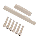 Maxbell Guitar Bridge Pins Saddle Nut for Left Handed Acoustic Guitar Accessories