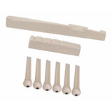 Maxbell Guitar Bridge Pins Saddle Nut for Left Handed Acoustic Guitar Accessories