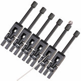Maxbell Set of 6 Zinc Alloy Tremolo Bridge Saddles for Electric Guitar Black