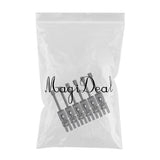 Maxbell Set of 6 Zinc Alloy Tremolo Bridge Saddles for Electric Guitar Black