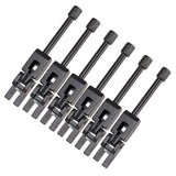 Maxbell Set of 6 Zinc Alloy Tremolo Bridge Saddles for Electric Guitar Black
