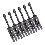 Maxbell Set of 6 Zinc Alloy Tremolo Bridge Saddles for Electric Guitar Black