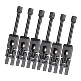Maxbell Set of 6 Zinc Alloy Tremolo Bridge Saddles for Electric Guitar Black