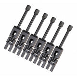 Maxbell Set of 6 Zinc Alloy Tremolo Bridge Saddles for Electric Guitar Black