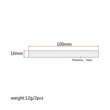 Maxbell 2pcs Blank Bone Saddle for Guitar Ukulele 100x10x3mm Luthier DIY String