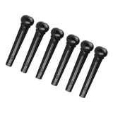 Maxbell 6pack Folk Guitar Fixed String Nails Bridge Pin Black Guitar Accessory