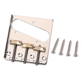Maxbell Vintage Style Fixed Electric Guitar Bridge With Brass Saddles TL Bridge