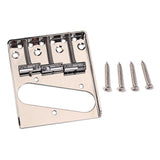 Maxbell Vintage Style Fixed Electric Guitar Bridge With Brass Saddles Set