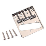 Maxbell Vintage Style Fixed Electric Guitar Bridge With Brass Saddles Set