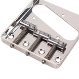 Maxbell Vintage Style Fixed Electric Guitar Bridge With Brass Saddles Set
