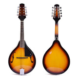 Maxbell 8 String Acoustic Mandolin Basswood Sunburst Music Instruments