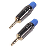 Maxbell Jack Male Solder Plug 3.5mm Gold-plated DIY Headset Earphone Audio Adapter