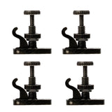 Maxbell 4pcs Violin String Fine Tuner Violin Adjuster Part for 4/4 3/4 Violin Black