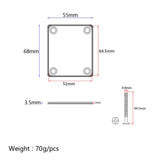 Maxbell for ST Electric Guitar Neck Plate for SQ Electric Guitar Parts Accessories