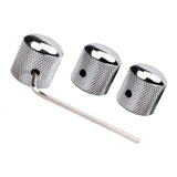 Maxbell 3pcs Professional Chrome Metal Guitar Tone Volume Knob with Hole Guitar Part