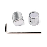 Maxbell 3pcs Professional Chrome Metal Guitar Tone Volume Knob with Hole Guitar Part