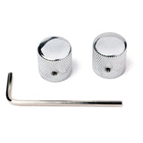 Maxbell 3pcs Professional Chrome Metal Guitar Tone Volume Knob with Hole Guitar Part