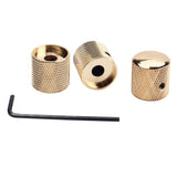 Maxbell 3pcs Professional Golden Metal Guitar Tone Volume Knob with Hole Guitar Part