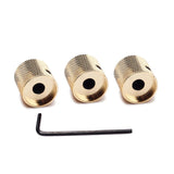 Maxbell 3pcs Professional Golden Metal Guitar Tone Volume Knob with Hole Guitar Part