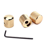 Maxbell 3pcs Professional Golden Metal Guitar Tone Volume Knob with Hole Guitar Part