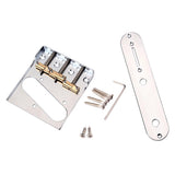 Maxbell Guitar Bridge Chrome Half Side Saddle Bridge Fixed Bridge Replacement Part