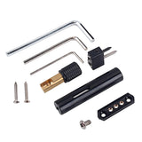 Maxbell 5 Strings Nickel Black Single Headless Bass Bridge Set Kits for Bass Accs