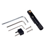 Maxbell 5 Strings Nickel Black Single Headless Bass Bridge Set Kits for Bass Accs