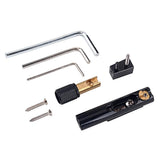 Maxbell 5 Strings Nickel Black Single Headless Bass Bridge Set Kits for Bass Accs