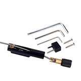 Maxbell 5 Strings Nickel Black Single Headless Bass Bridge Set Kits for Bass Accs