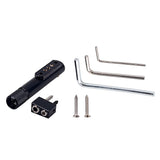 Maxbell 5 Strings Nickel Black Single Headless Bass Bridge Set Kits for Bass Accs