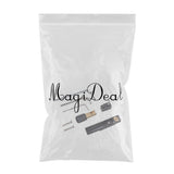 Maxbell 5 Strings Nickel Black Single Headless Bass Bridge Set Kits for Bass Accs