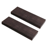 Maxbell 2 Pieces Ebony Wood Blank Lumber for Musical Instrument Luthier Supplies