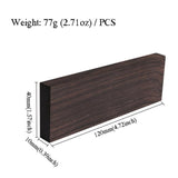 Maxbell 2 Pieces Ebony Wood Blank Lumber for Musical Instrument Luthier Supplies