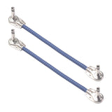 Maxbell Guitar Pedal Cable M to M Right Angle 20cm 6.35mm Cables for Effect Blue