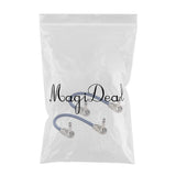 Maxbell Guitar Pedal Cable M to M Right Angle 20cm 6.35mm Cables for Effect Blue