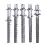 Maxbell 5 Chrome Drum Tension Rods 45/55/65/75mm for Tom Snare Build Repair 65mm
