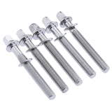 Maxbell 5 Chrome Drum Tension Rods 45/55/65/75mm for Tom Snare Build Repair 65mm