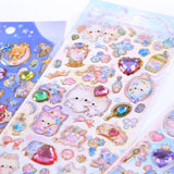 Maxbell 12 Sheets Scrapbooking Stickers Crystal Decorative Transparent DIY Craft