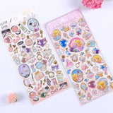 Maxbell 12 Sheets Scrapbooking Stickers Crystal Decorative Transparent DIY Craft