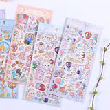 Maxbell 12 Sheets Scrapbooking Stickers Crystal Decorative Transparent DIY Craft