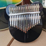 Maxbell Kalimba 17 Key Thumb Piano Acrylic Black Mbira Gift with Case Tuner Hammer