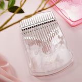 Maxbell 1Pc 17-Key Crystal Kalimba Finger Thumb Piano Mbira Soft Handle Clear